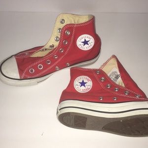 Red high top converse